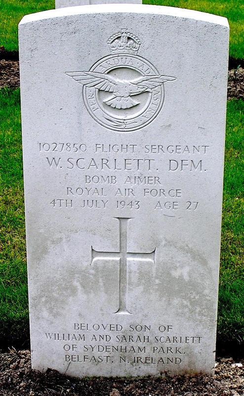 F/Sgt William Scarlett<br /><br /><br />died on active duty - July 4th, 1943